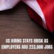 US Hiring Stays Brisk As Employers